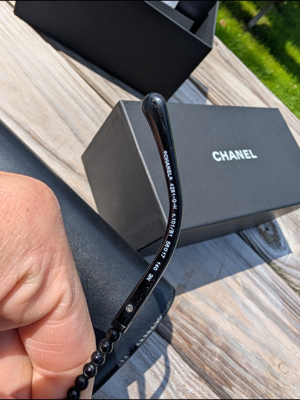 Chanel Black Hexagon Oversized Sunglasses - Picture 5 of 14